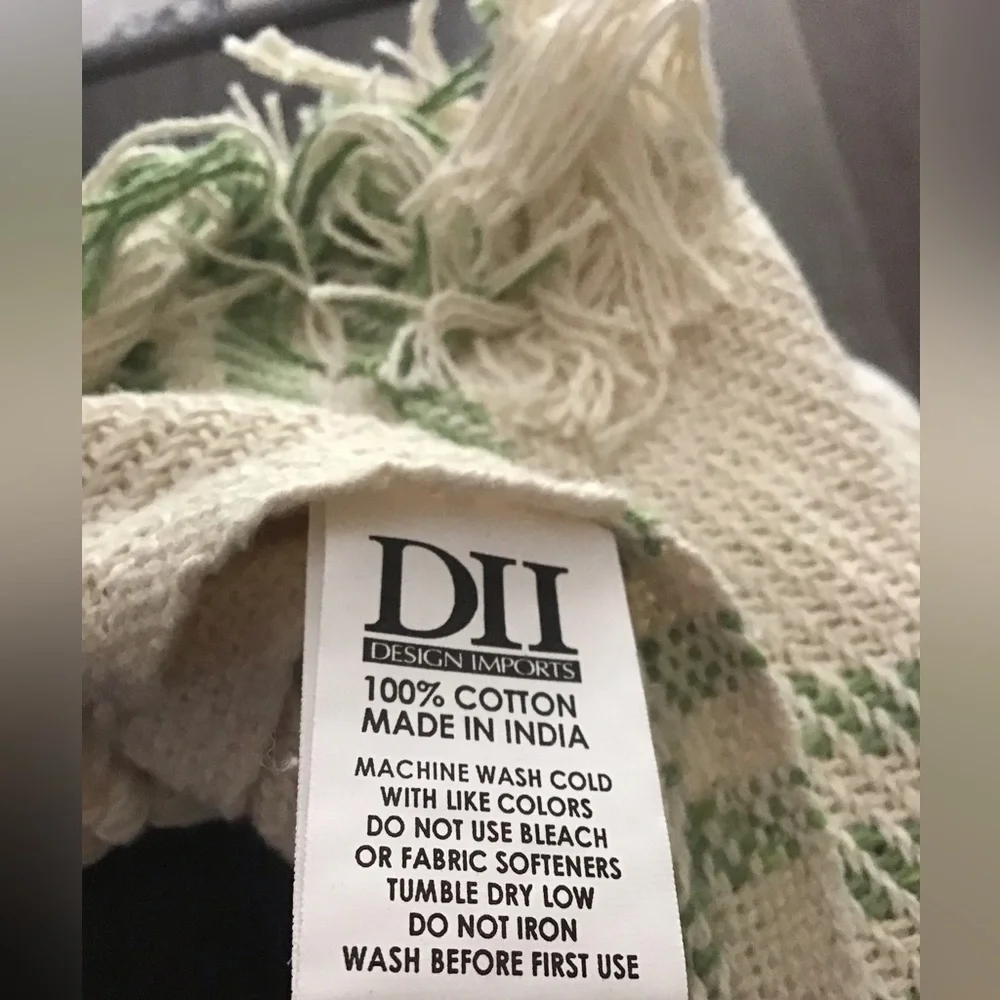 Green and Cream Throws and Pillow Covers